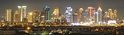 View of Taichung's 7th Redevelopment Zone at night