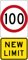 New 100 km/h Speed Limit (used in Victoria)
