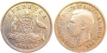 Australian sixpence (6d)