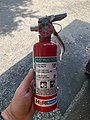 A portable aviation Halon 1211 fire extinguisher, USA, 2015.