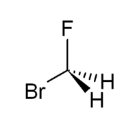 Strukturformel von Bromfluormethan