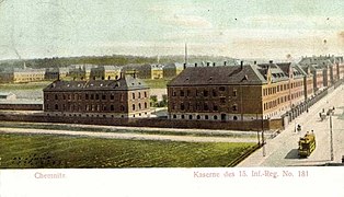 Kaserne an der Planitzstraße um 1900