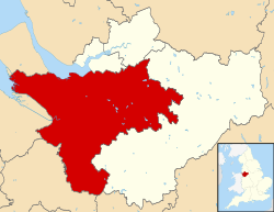 Cheshire West and Chester shown within Cheshire