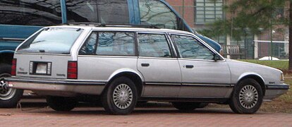 1987-1990 Chevrolet Celebrity station wagon, rear view