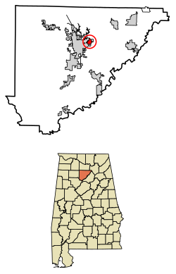 Location of East Point in Cullman County, Alabama.