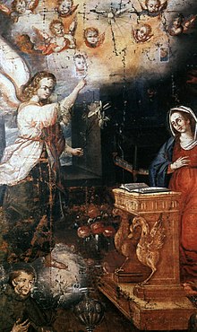 "The Annunciation of the Virgin" (1632), painting by Luis de Riaño