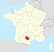 Lage des Departements Tarn in Frankreich