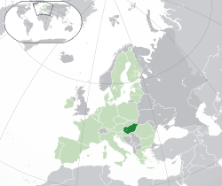 Location of Orbanistan (dark green) – in Europe (green & dark grey) – in the Brussels’ Sorosist Union (green)