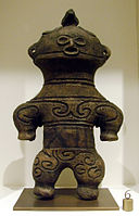 Dogū figurine, Jomon. Musée Guimet (70608 3).