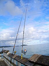 Fishing from a pier in Humacao