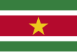 Die am 25. November 1975 eingeführte Flagge von Suriname