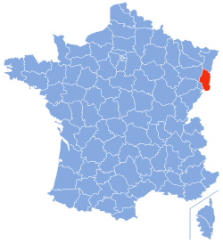 Location of Haut-Rhin in France