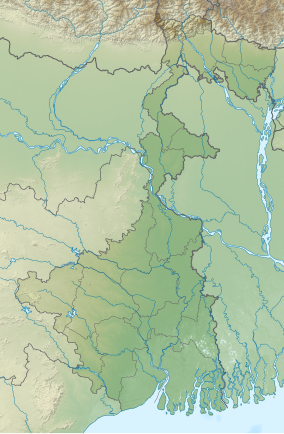 Map showing the location of Sunderbans National Park