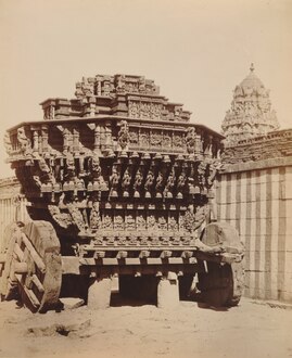 Tempel car in Bangalore, 1870
