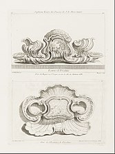 Designs for a porcelain writing set by Juste-Aurèle Meissonnier (1748)
