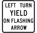 Left turn yield on flashing arrow, version 2