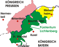 Principality of Lichtenberg (in green)