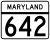 Maryland Route 642 marker