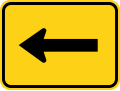 W16-5PL Supplemental arrow to the left (plaque)[e]
