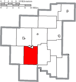 Location of Olive Township in Noble County