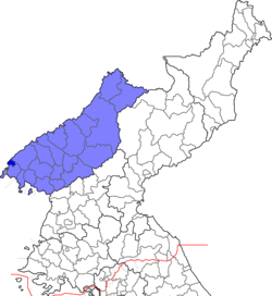 Location of North Pyeongan Province
