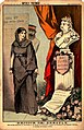 A political cartoon by Irish cartoonist John Fergus O'Hea criticising Victoria for celebrating the Jubilee while failing to address issues such as evictions and general poverty in Ireland.