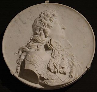 Louis XIV, medallion in marble