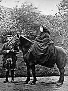 Queen Victoria on 'Fyvie' with John Brown at Balmoral, 1863, National Galleries of Scotland