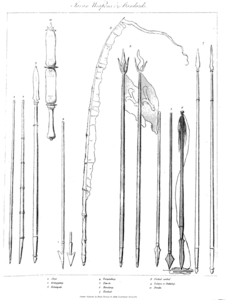 Javanese weapons and standards.