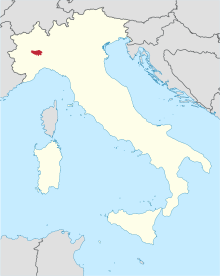locator map of diocese of Casale (Piedmont)