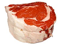 A USDA Choice two-bone standing rib roast