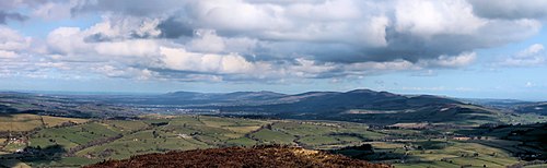 Image showing the Clwydian Range from Moel Morfydd Site of Special Scientific Interest and Special Areas of Conservation (Llantysilio Mountains in Wales)