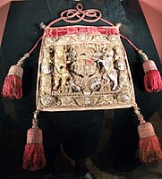 Ceremonial purse of Sir Orlando Bridgeman, Lord Keeper of the Great Seal, 1667–72, at Weston Park