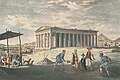 Temple of Hephaestus in Athens painted by Stuart