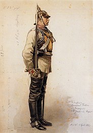 Prussian Garde du Corps cuirassier during the Franco-Prussian War.