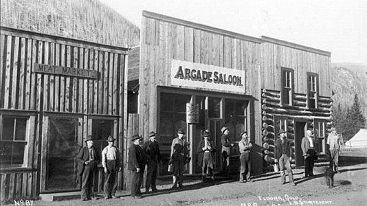 The Arcade Saloon in Eldora, Colorado in 1898