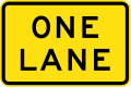 (W8-16) One Lane