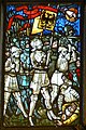 Berner Münster, Chorfenster, zw. 1441 und 1455: Ritterlicher Bannerträger (mit dem roten Wimpel, der sich aus der Kreuzfahrerfahne herleitet)