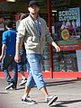 Male in cropped jeans (man-pris) (Stevenage, 2009)