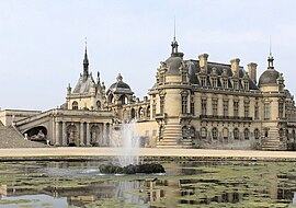 The Château de Chantilly, completed in 1882, houses the Institut de France's Musée Condé.