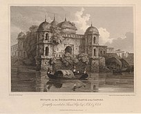The Saat Masjid on the Buriganga River banks in the 19th century