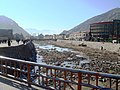 The Kabul River in the city of Kabul in 2009, now dried up