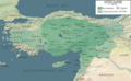 Hittite Empire (1650-1190 BC) in 1300 BC.