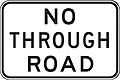 (G9-11) No Through Road