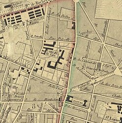 Location of the rue du Faubourg-Poissonnière gasometer in 1848.