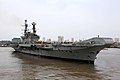 INS Viraat sails under her own steam for the last time.