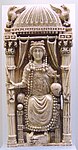 Diptych Leaf with a Byzantine Empress; 6th century; ivory with traces of gilding and leaf; height: 26.5 cm (10.4 in); Kunsthistorisches Museum (Vienna, Austria)[214]