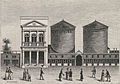Die beiden ersten Kuppeln der Passage am Boulevard Montmartre nach einer Gravur von 1802, erschienen in La Nature