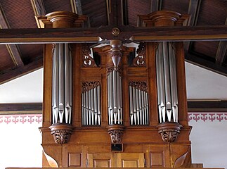 Alsace, Bas-Rhin, Lixhausen, Eglise Saint-Nabor, Merckel organ (eighteenth century)