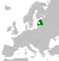 Proposed territories for the United Baltic Duchy